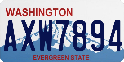 WA license plate AXW7894