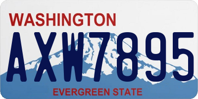 WA license plate AXW7895