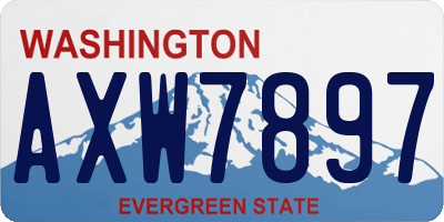 WA license plate AXW7897