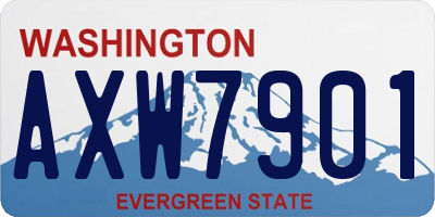 WA license plate AXW7901