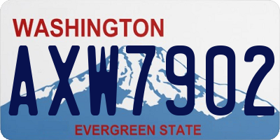 WA license plate AXW7902