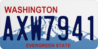 WA license plate AXW7941