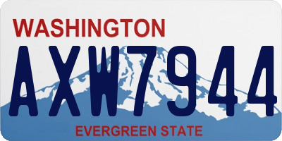 WA license plate AXW7944