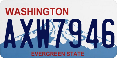 WA license plate AXW7946