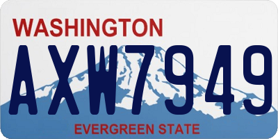 WA license plate AXW7949