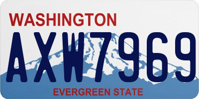 WA license plate AXW7969