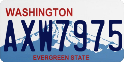WA license plate AXW7975