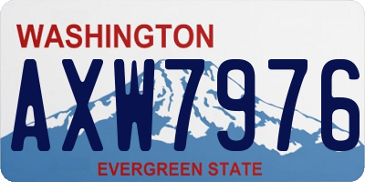 WA license plate AXW7976
