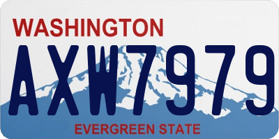 WA license plate AXW7979