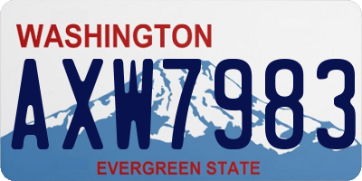 WA license plate AXW7983