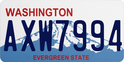 WA license plate AXW7994