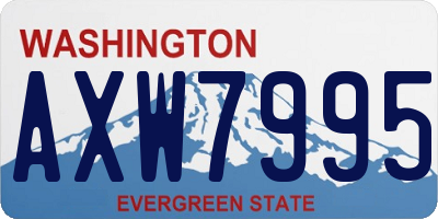 WA license plate AXW7995
