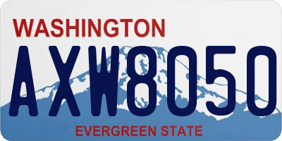 WA license plate AXW8050