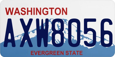 WA license plate AXW8056