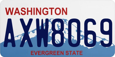 WA license plate AXW8069