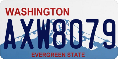 WA license plate AXW8079