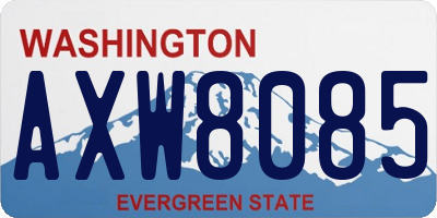 WA license plate AXW8085