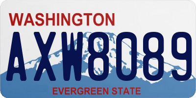 WA license plate AXW8089