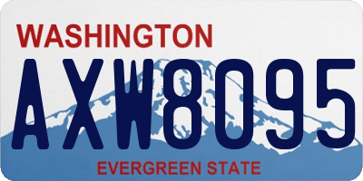 WA license plate AXW8095