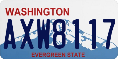 WA license plate AXW8117