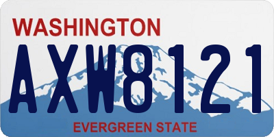 WA license plate AXW8121