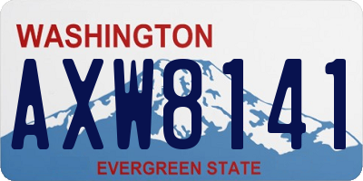 WA license plate AXW8141