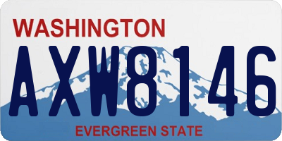 WA license plate AXW8146