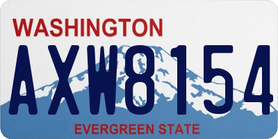 WA license plate AXW8154