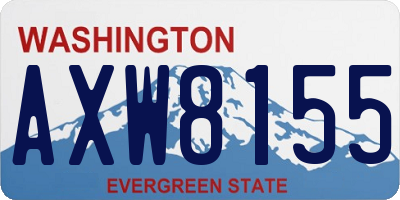 WA license plate AXW8155