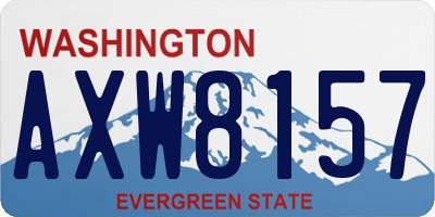 WA license plate AXW8157