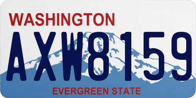 WA license plate AXW8159