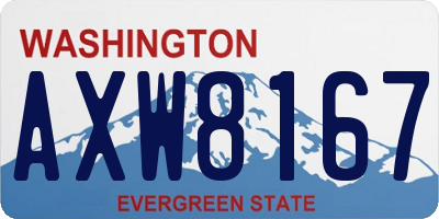 WA license plate AXW8167