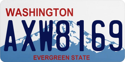 WA license plate AXW8169