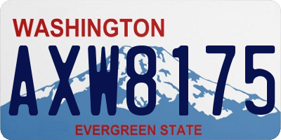 WA license plate AXW8175