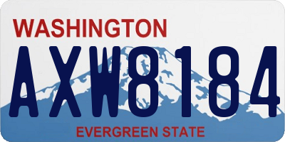 WA license plate AXW8184