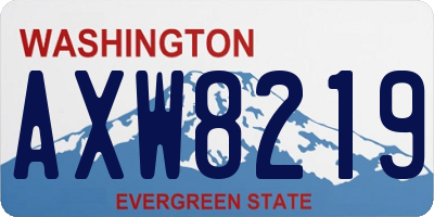 WA license plate AXW8219