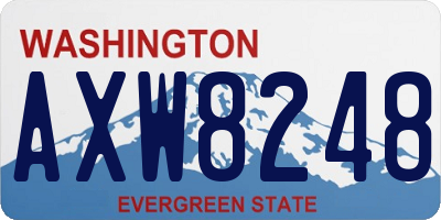 WA license plate AXW8248