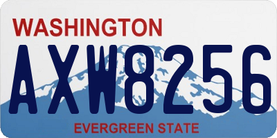WA license plate AXW8256