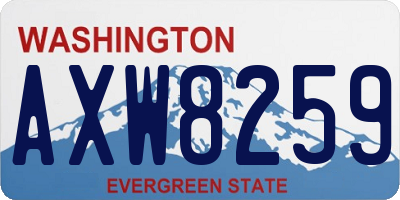 WA license plate AXW8259