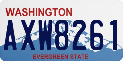 WA license plate AXW8261