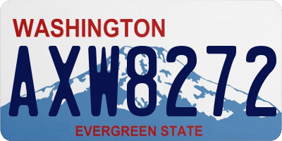 WA license plate AXW8272