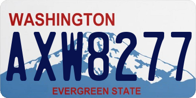 WA license plate AXW8277