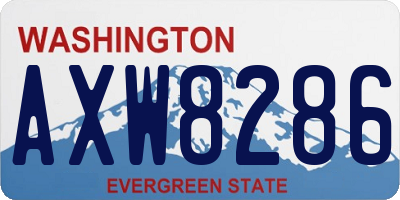 WA license plate AXW8286