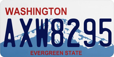 WA license plate AXW8295