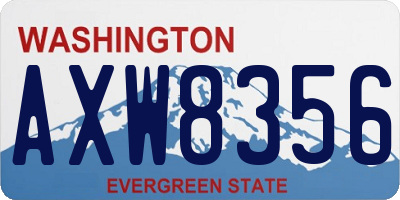 WA license plate AXW8356