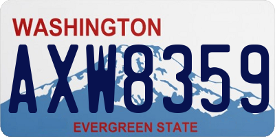 WA license plate AXW8359