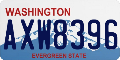 WA license plate AXW8396