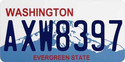 WA license plate AXW8397