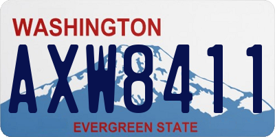 WA license plate AXW8411