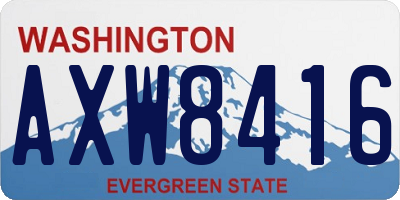 WA license plate AXW8416